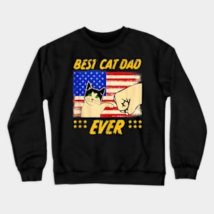 Best Cat Dad Ever Cat Daddy Father Day Crewneck Sweatshirt